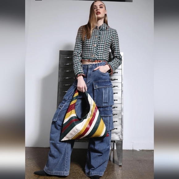 NWT! Walter Baker, Dakota Shoulder In Multi - MSRP $498 - Picture 1 of 7